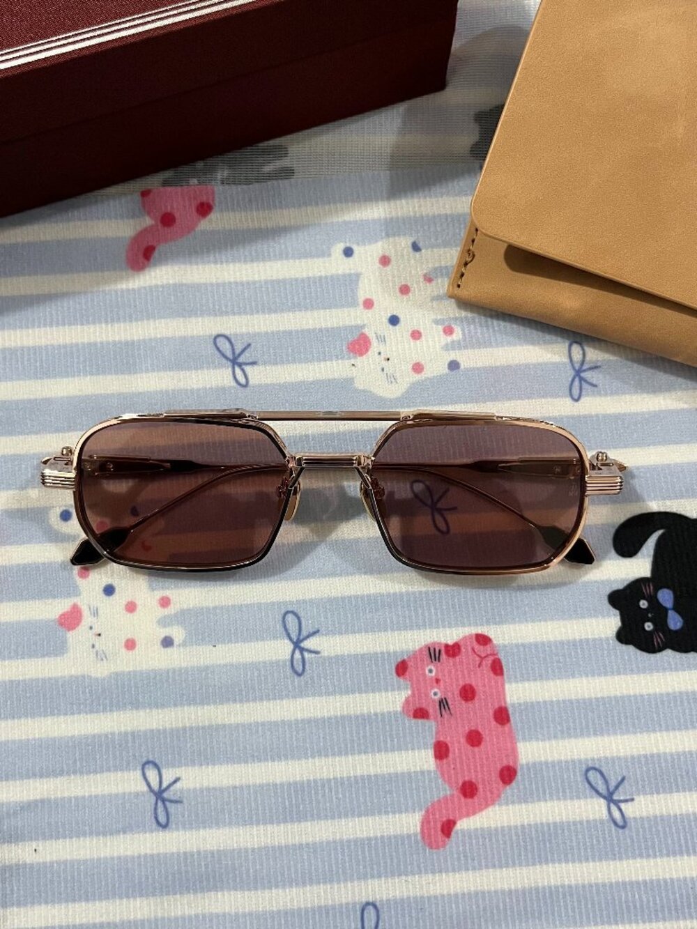 Jacques Marie Mage Earl Double-Bridge Aviator Sunglasses